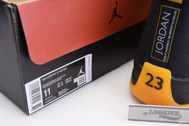 Bmlin Shoes 130690-070 University Retro Black Jordan Air 12 Gold 0508